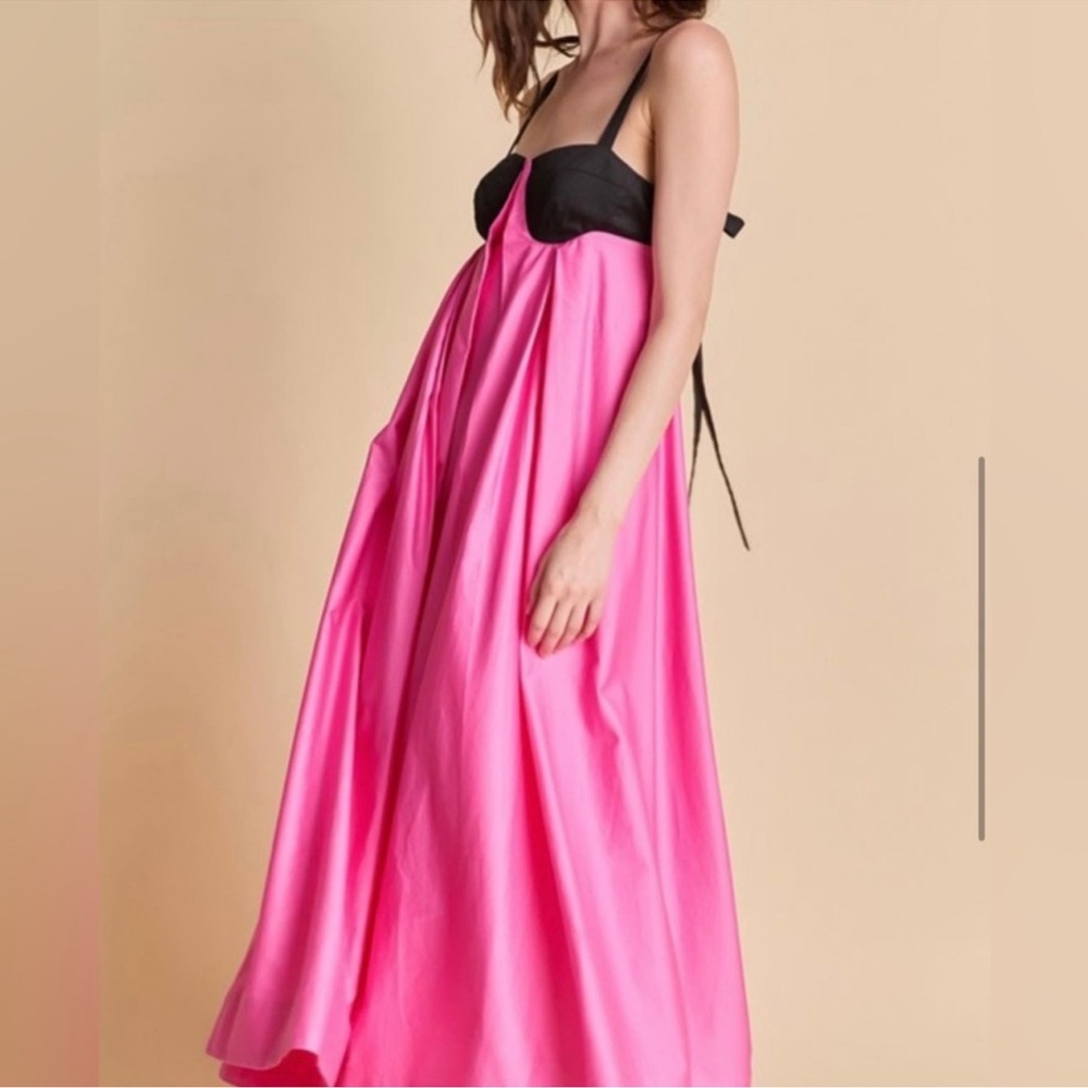 New Commence Bra-Splicing Halter Strap Long Maxi Dress Size M